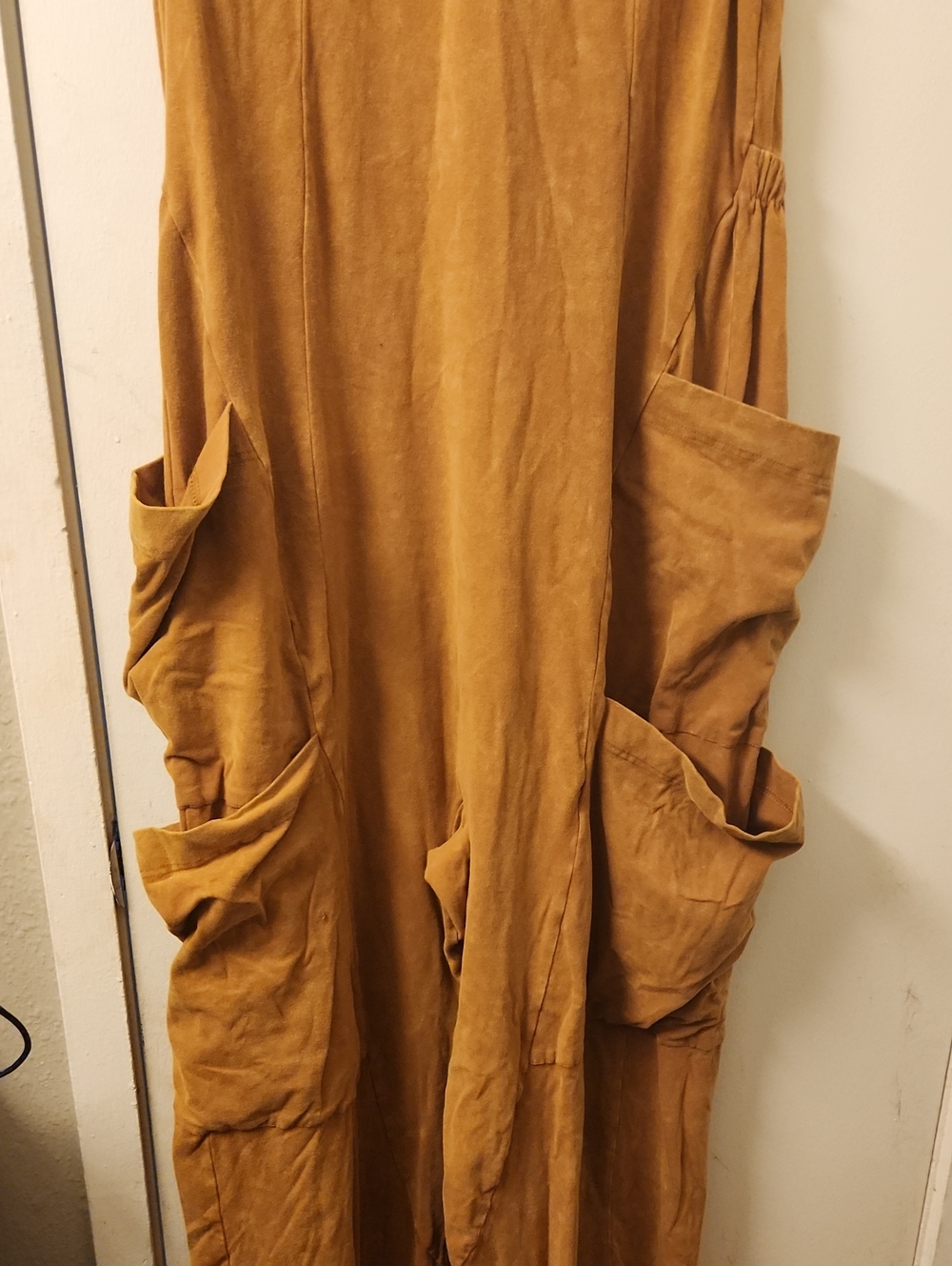 Tree Bird Nest turning point washed cargo jumpsuit-Camel Easel - Picture 5 of 14